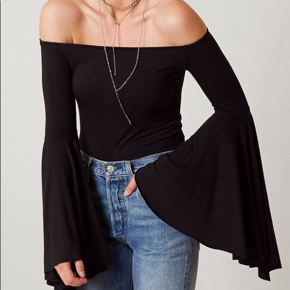 Free People Tops - FP off the shoulder long sleeve bell flare top XS
